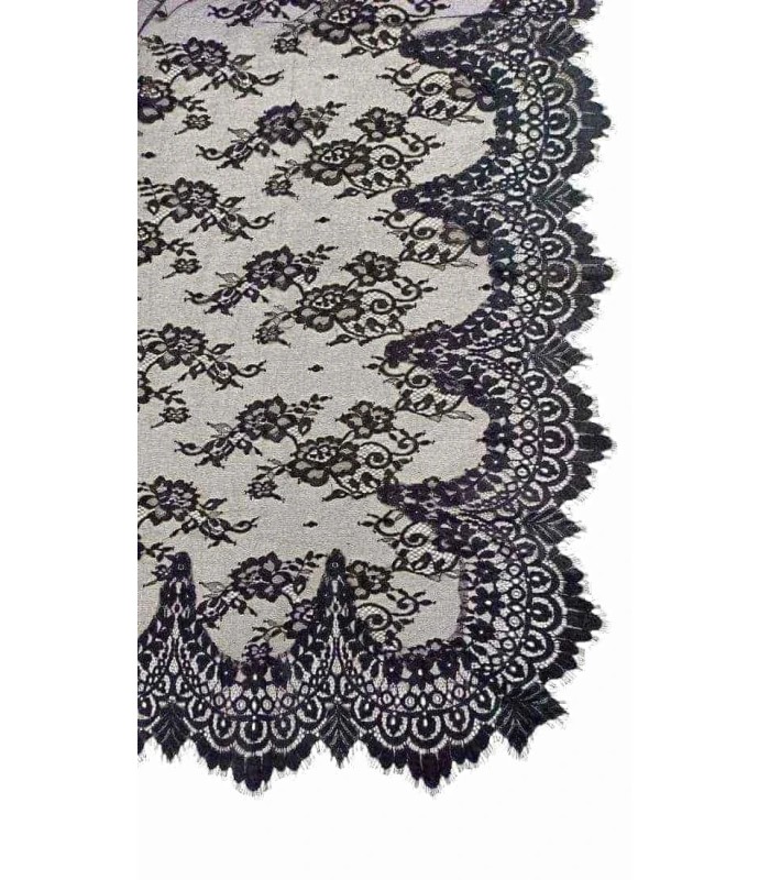 Mantilla Española 8033 Color Negra 150X220 Cm
