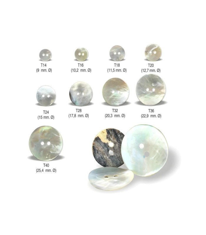 Botón nácar agoya natural japón