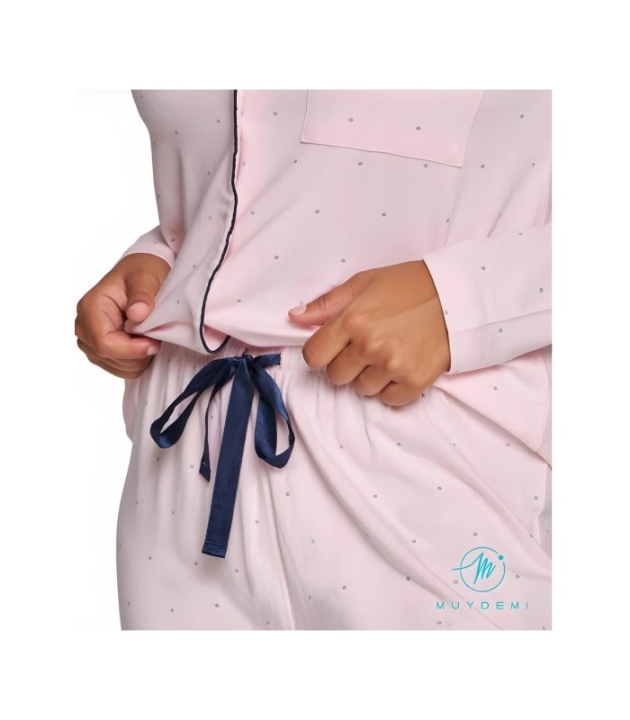 Pijama Mujer Abierto Felpa Algodón 230014 Muydemi