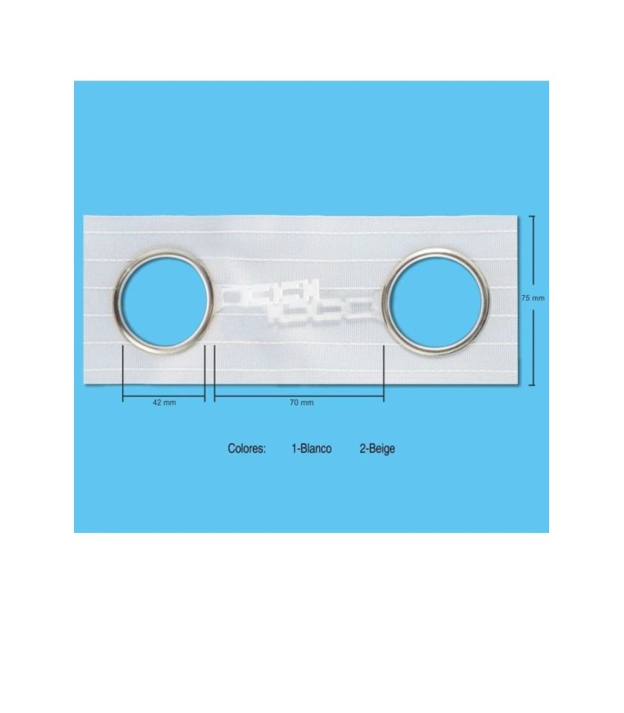 Cinta para Cortinas con Ollaos de 42MM