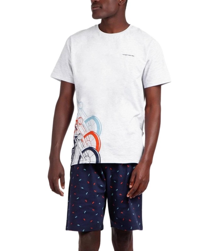 Pijama Verano Hombre Motos ADMAS