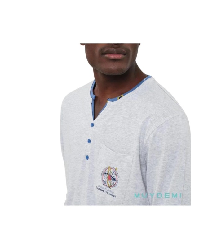 Pijama Hombre de Verano Manga Larga 380041 Muydemi