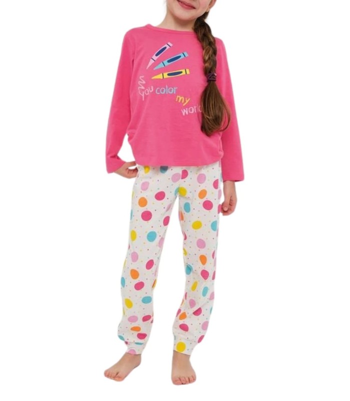Pijama Niña de Verano Manga Larga 680052 Muydemi Tallas 2 a 8 años