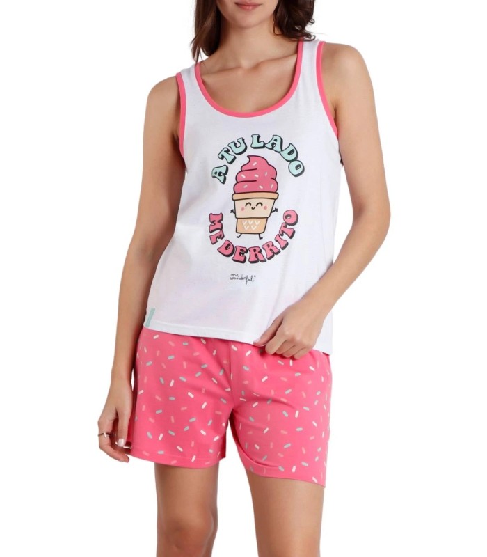 Pijama Mujer Sin Mangas Helado Mr Wonderfull