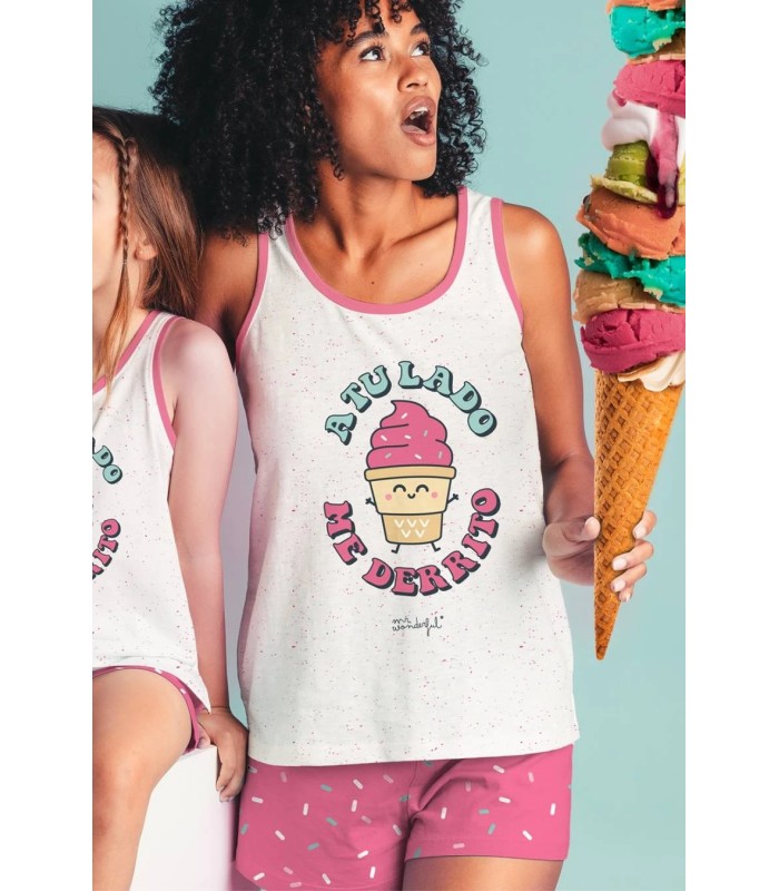 Pijama Mujer Sin Mangas Helado Mr Wonderfull