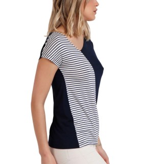 Camiseta Mujer Manga Corta Rayas 43524