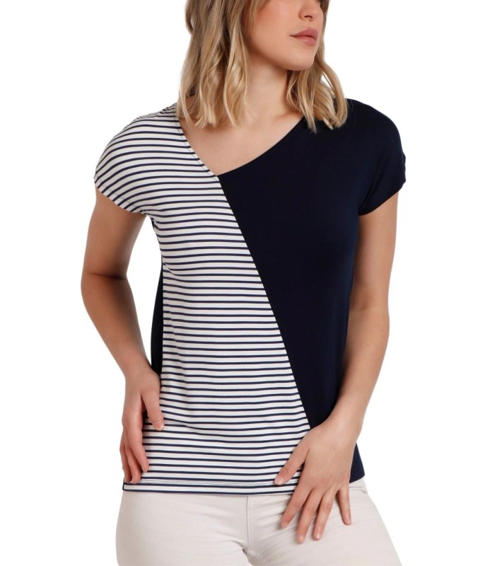 Camiseta Mujer Manga Corta Rayas 43524