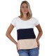 Camiseta Mujer Manga Corta Tricolor 43480 Admas