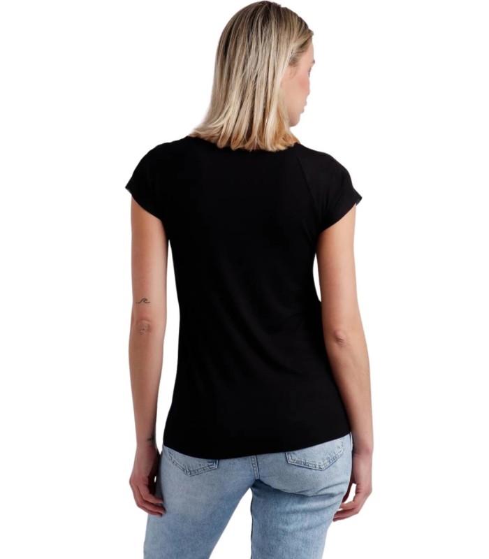 Camiseta Manga Corta Negra Puntilla Raso 43489 Admas