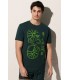 Camiseta Hombre Estampado Bicicleta Verde 90501 Ysabel Mora
