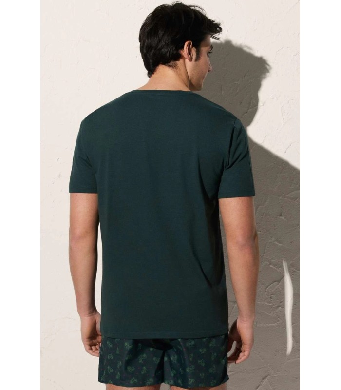 Camiseta Hombre Estampado Bicicleta Verde 90501 Ysabel Mora