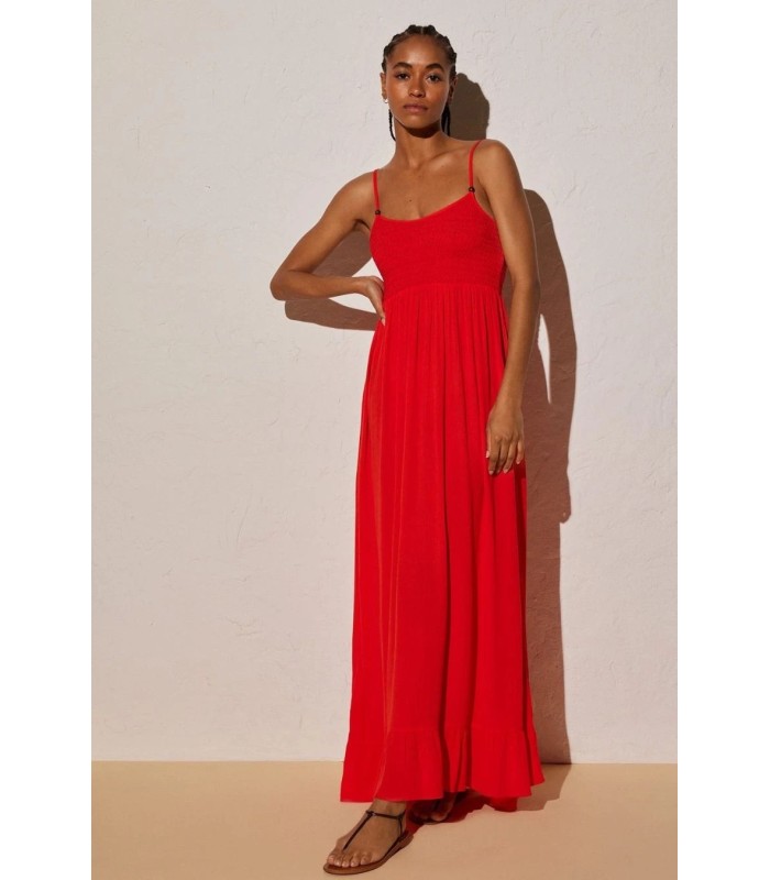 Vestido Largo Tirantes Coral