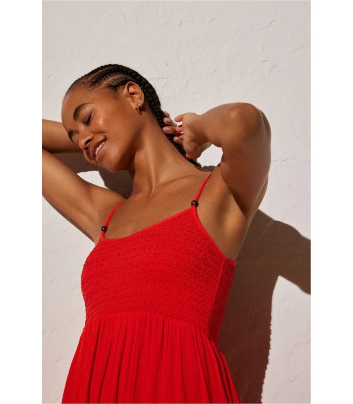 Vestido Largo Tirantes Coral