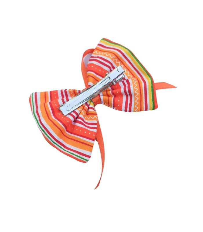 Lazo Para el Pelo con Pinza Naranja