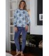 Pijama Mujer Terciopelo Afelpado Estampado 246628 Muslher
