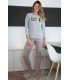 Pijama Invierno Mujer Interlock Afelpado "Love" 246630 Muslher