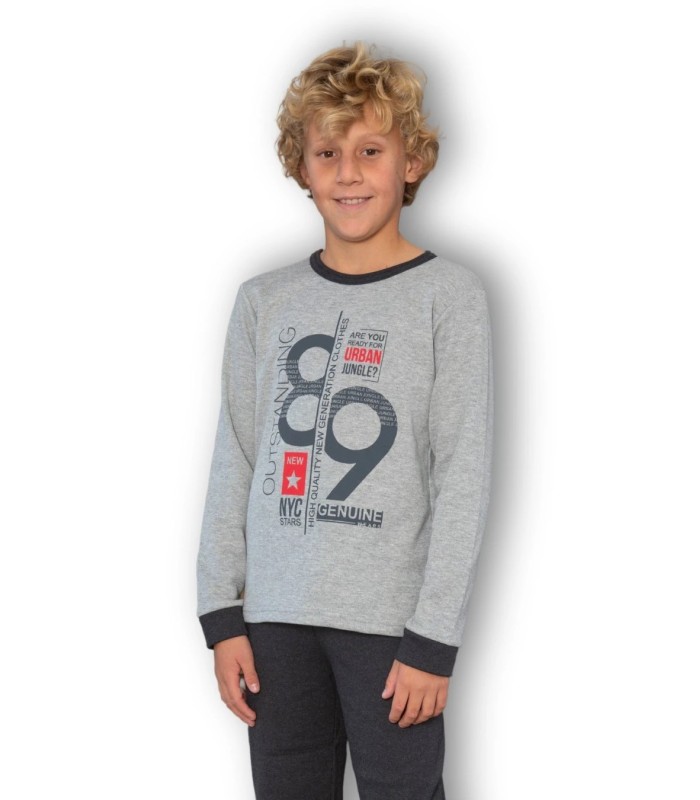 Pijama Invierno Niño Interlock Afelpado "89" 243616 Muslher