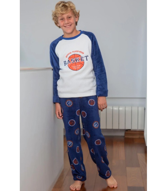 Pijama Niño Invierno Coralina Basket 243610 Muslher Talla 18 Años