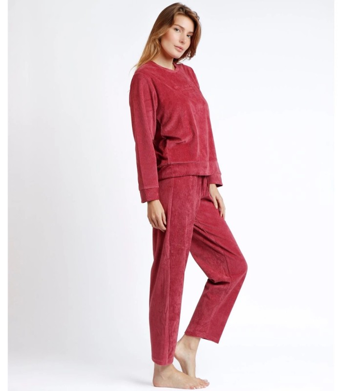 Pijama Invierno Mujer Terciopelo 60091 Rojo Admas