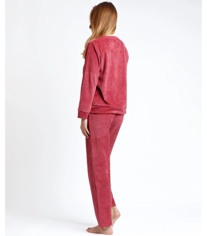 Pijama Invierno Mujer Terciopelo 60091 Rojo Admas