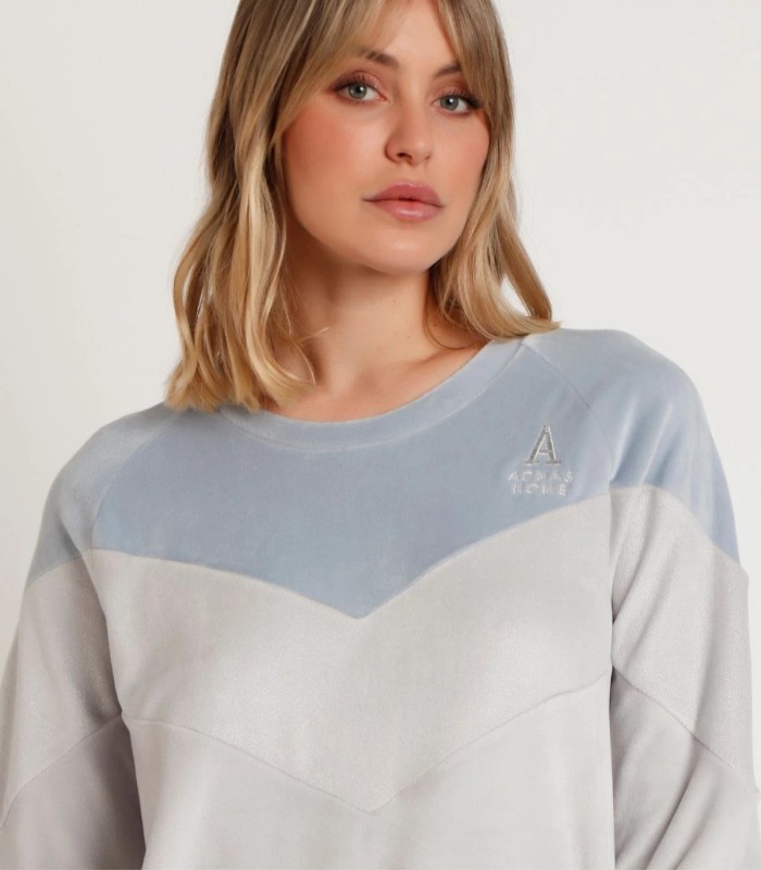 Pijama ADMAS HOME Velvet Soft para Mujer - Manga Larga Ultraelástico con Detalles Bordados