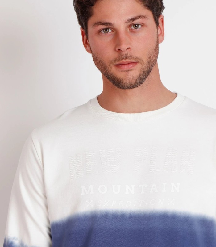 Pijama NEW PLAN Felpa Degraded para Hombre - Manga Larga Granate con Estampado en Relieve