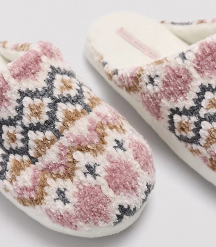 Zapatillas de Casa Mujer Estampado Geométrico Ysabel Mora