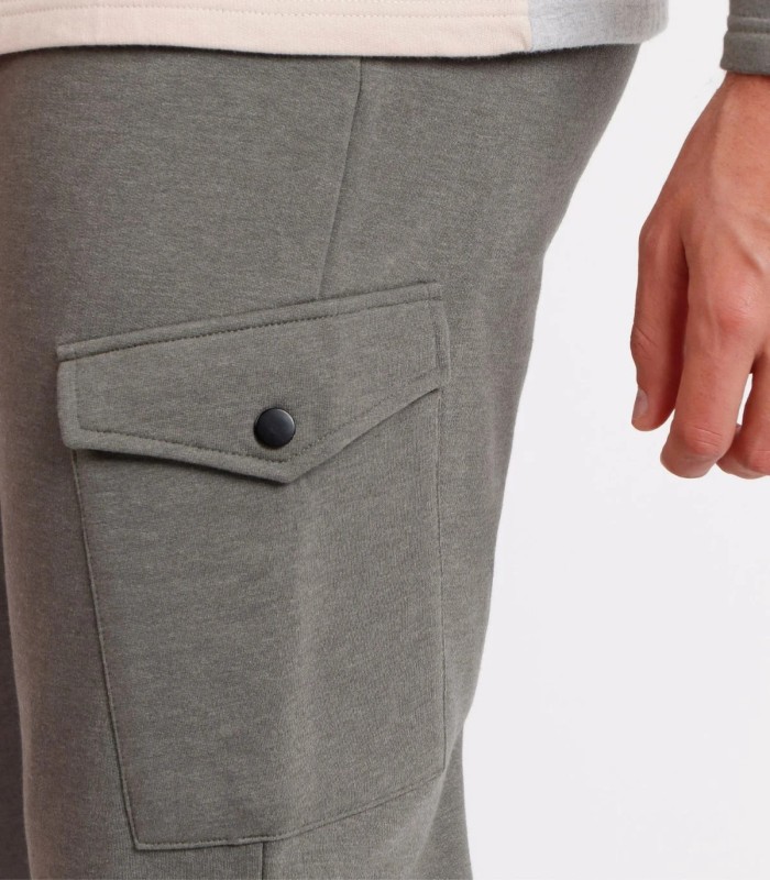 Pijama NEW PLAN Respect The Sea para Hombre - Manga Larga Caqui con Estampado Ecológico