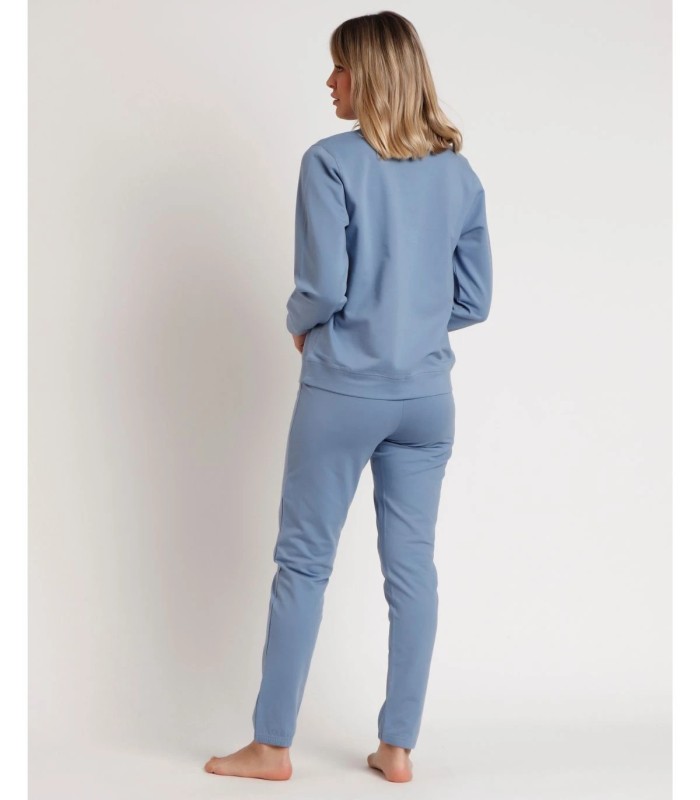 Pijama ADMAS Confort Home para Mujer - Manga Larga en Azul y Beige