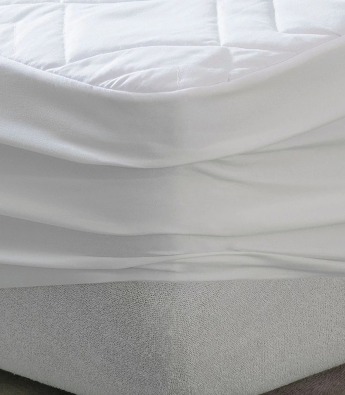 Cubrecolchón Velfont Microfibra Aloe Vera Reversible - Acolchado y Ajustable