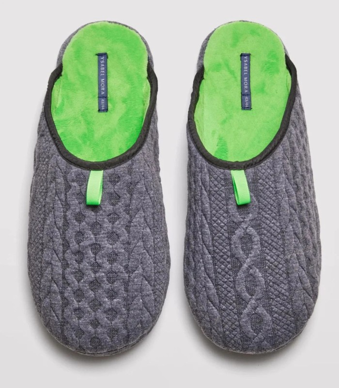 Zapatillas de Casa Hombre Color Gris de Ysabel Mora