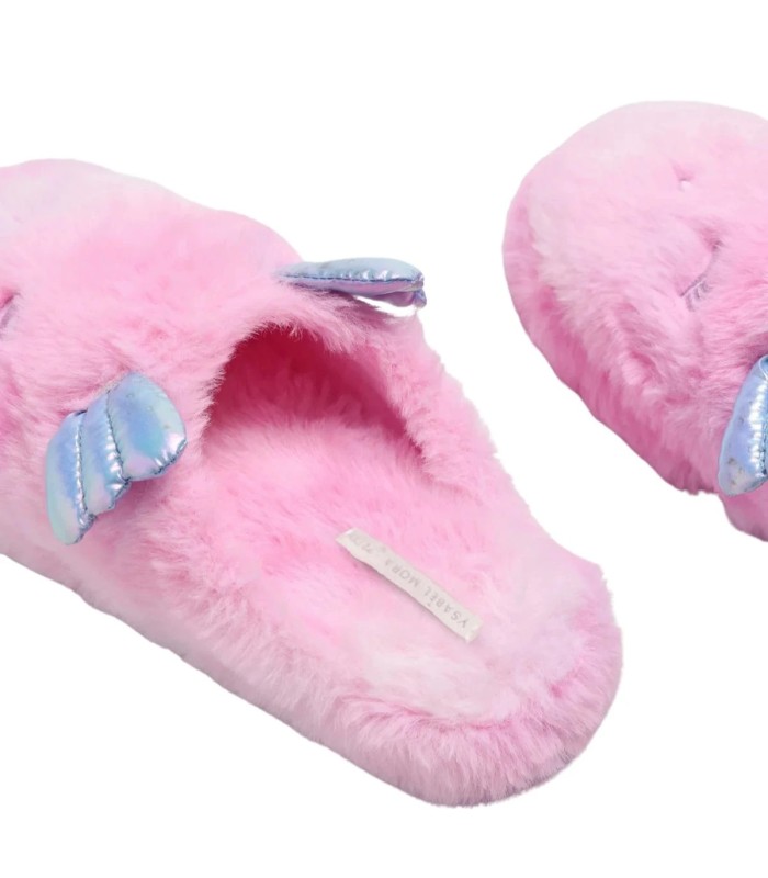Zapatillas de Casa Niña Color Rosa con Aletas de Ysabel Mora
