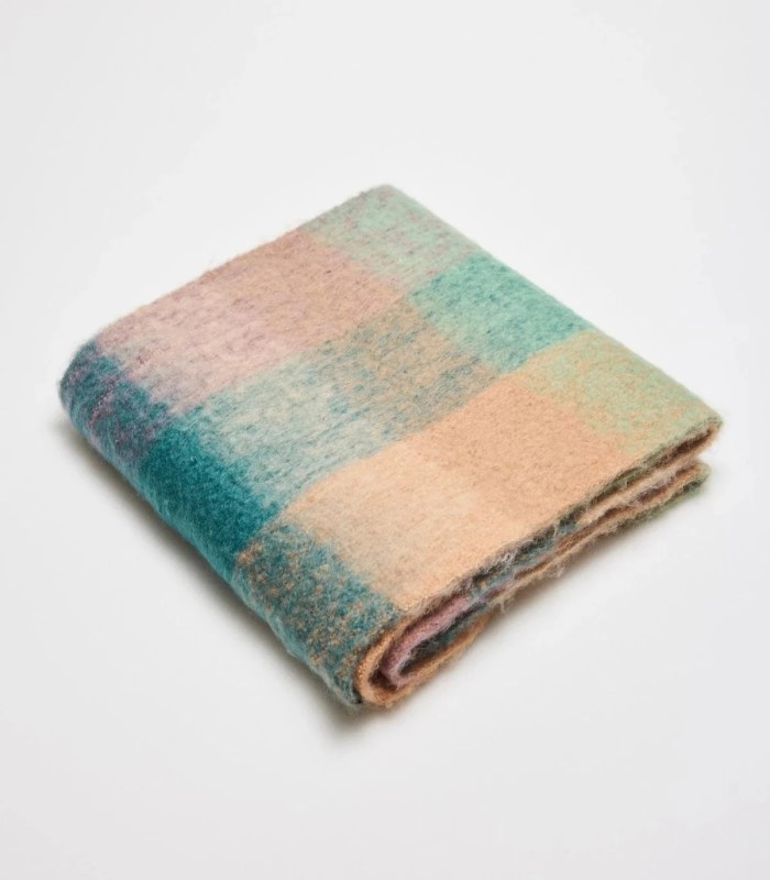 Bufanda con Estampado de Cuadros Ysabel Mora