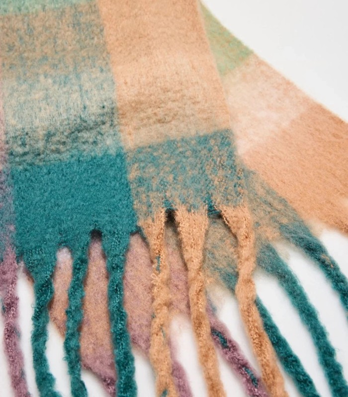 Bufanda con Estampado de Cuadros Ysabel Mora