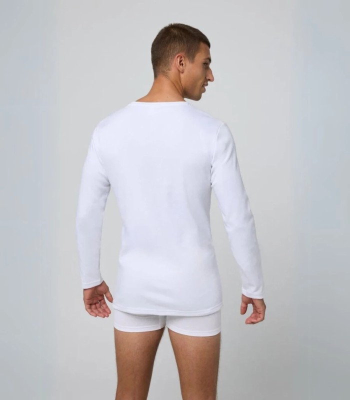 Camiseta Térmica Hombre de Algodón Manga Larga Cuello Redondo Ysabel Mora 70108