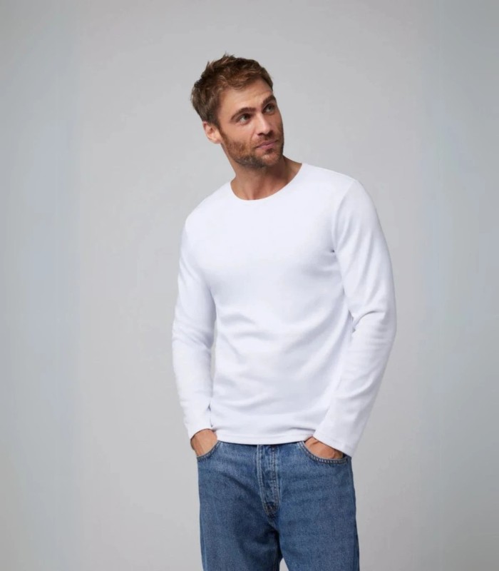 Camiseta Térmica Hombre de Algodón Manga Larga Cuello Redondo Ysabel Mora 70108