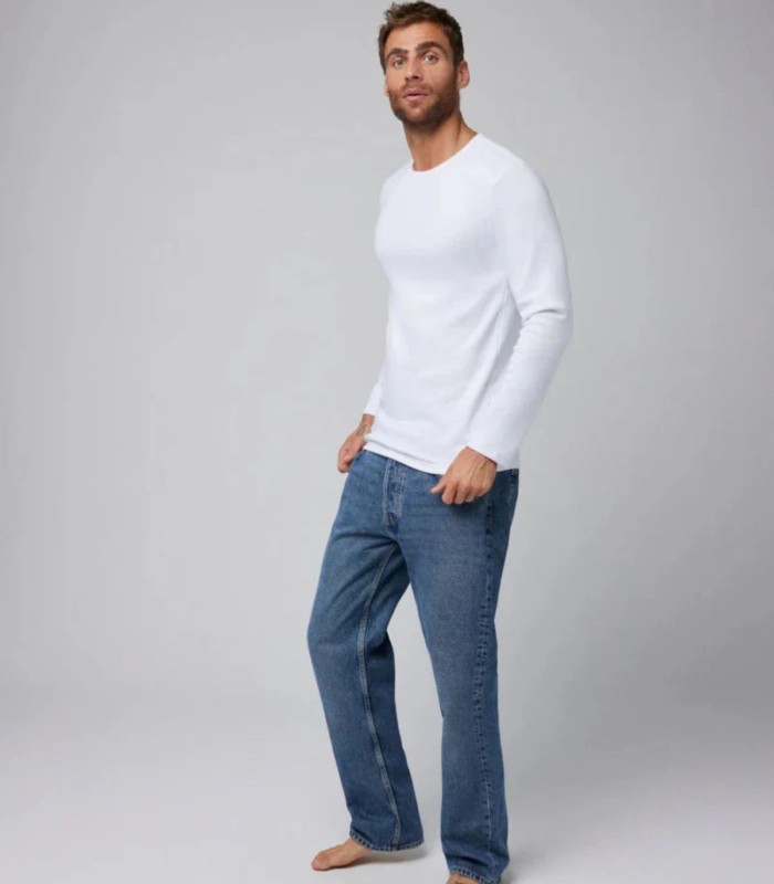 Camiseta Térmica Hombre de Algodón Manga Larga Cuello Redondo Ysabel Mora 70108