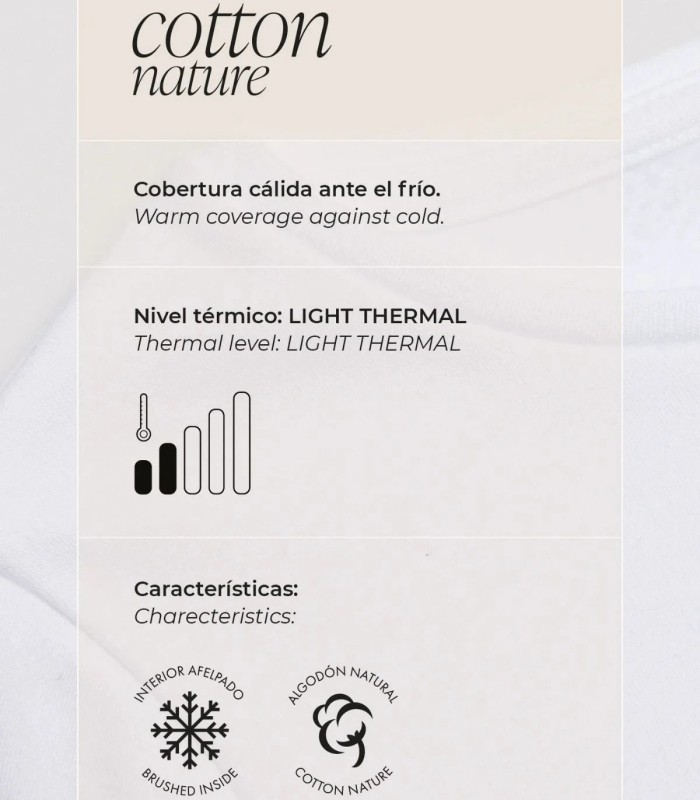 Camiseta Térmica Infantil de Algodón Manga Larga Ysabel Mora