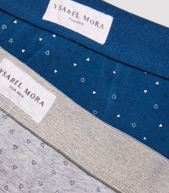 Pack de 2 Bóxers Estampados Marino y Gris 20372 Ysabel Mora