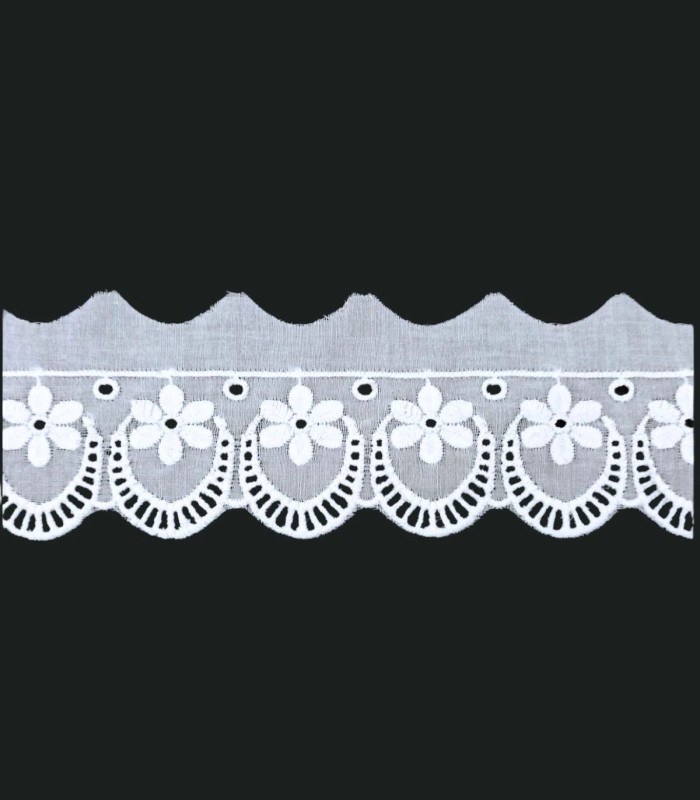 Tira Bordada 3.5 Cm Blanca