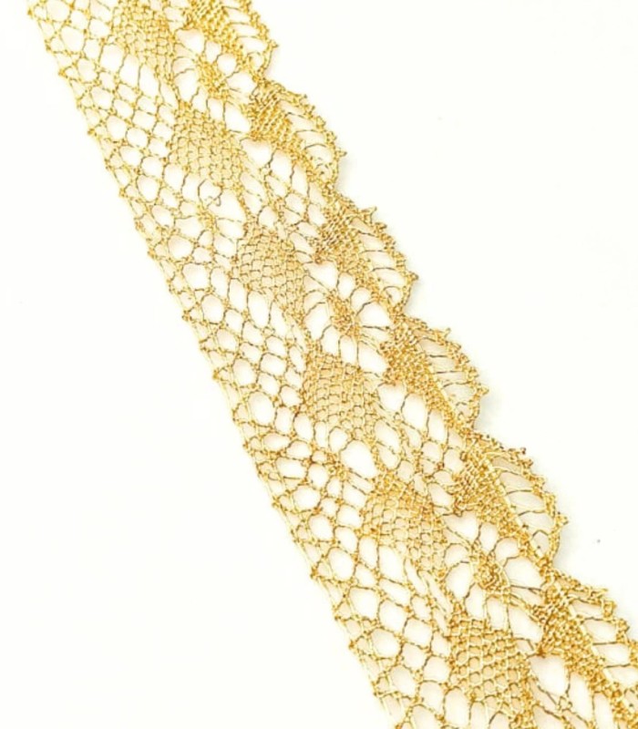 Puntilla de Hilo Metalizada de 3,5cm 9915