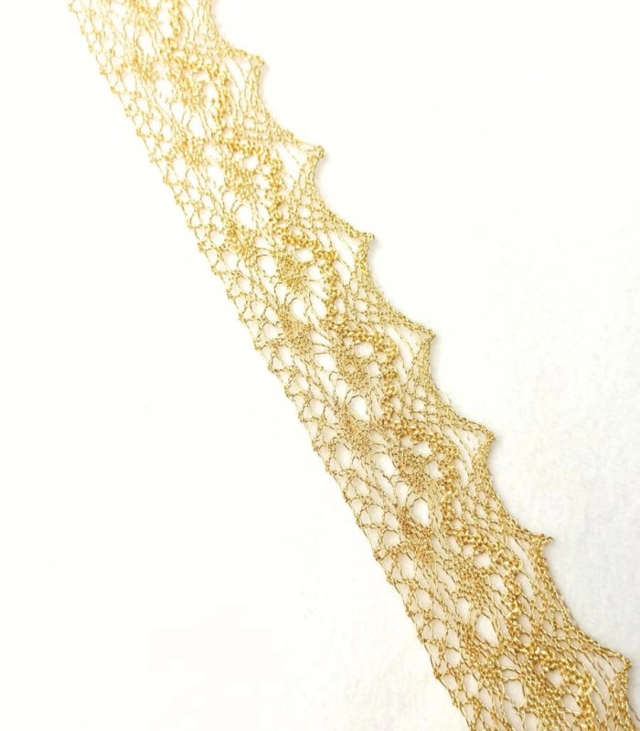 Puntilla de Hilo Metalizada de 3cm 9918