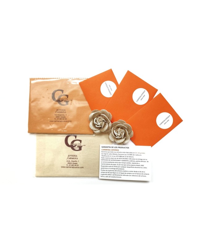 Pendientes Niña Oro Blanco 18 Ktes Garras Tam 3 mm - 000023027