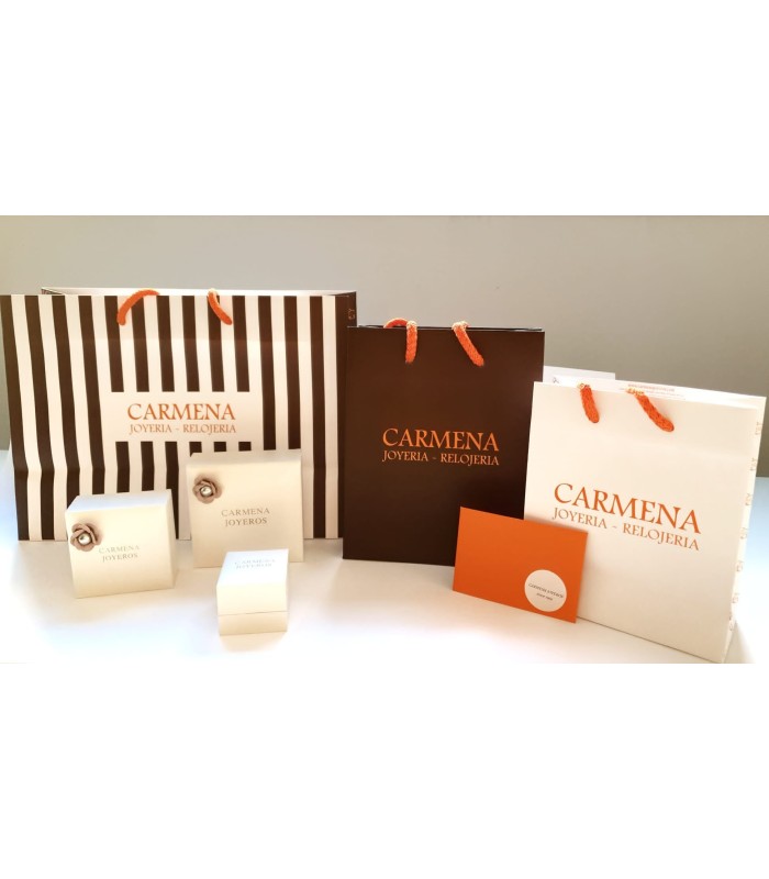 Colgante Mujer Oro Blanco 18 ktes Corazón Doble Tam 12 mm - 000021025