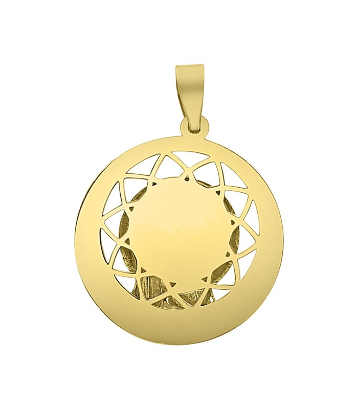 Medalla Niña Oro 18 ktes Virgen Calada Mate Tam 18 mm - 000022639
