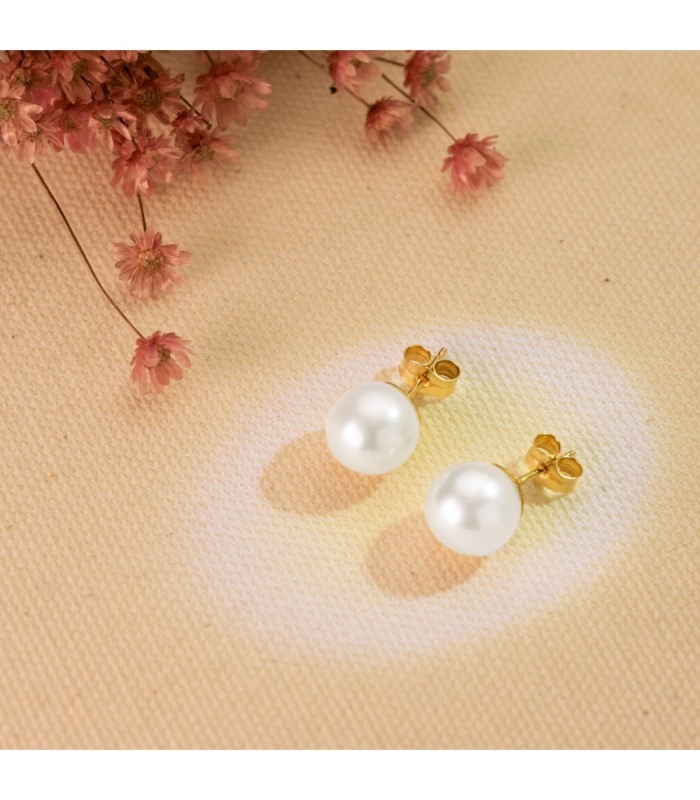 Pendientes Mujer Oro 18 ktes Perla Cultivada 9,5/10 mm - 000023432