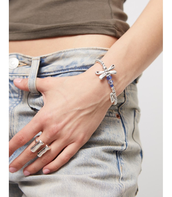 Uno de 50 PUL2475AZUMTL0M Ser Rebelde Pulsera Mujer Libélula Cristales - 000500040