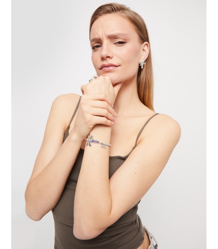 Uno de 50 PUL2475AZUMTL0M Ser Rebelde Pulsera Mujer Libélula Cristales - 000500040