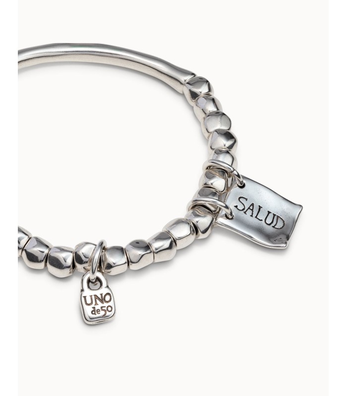 Uno de 50 PUL1209MTL0000M SALUDABLE Pulsera Mujer Baño de Plata Elástica - 000500372