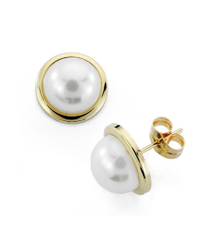 Pendientes Mujer Oro 18 ktes Perla Tam 8 mm - 000023368